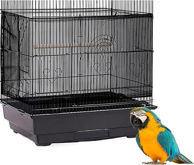 Bird Cage Seed Catcher, Large Bird Cage Skirt Guard, Adjustable Soft Nylon Mesh Bird Cage Netting for Round Square Bird Cages Circumference 60-86Inch