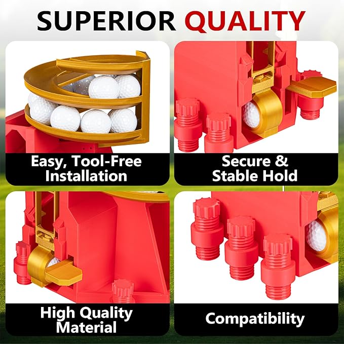 Golf Ball Dispenser, Golf Ball Launcher Pro, Automatic Golf Ball Dispenser & Launcher Pro, High-Capacity Hands-Free Practice Machine