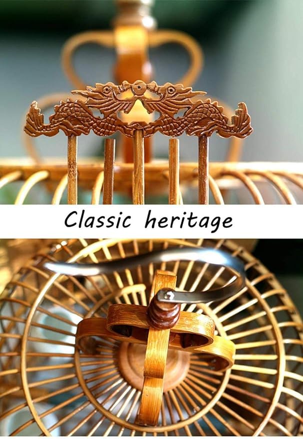 Bamboo Carved Bird Cage Traditional Chinese Style Boutique Thrush Bird Cage Garden Hanging Decor