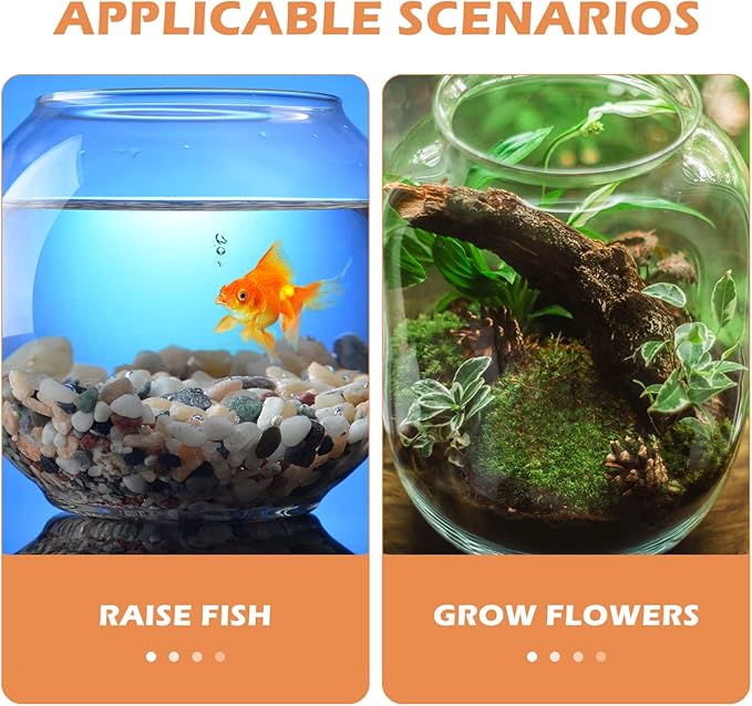 Homoyoyo Plastic Fish Bowl Round Clear Goldfish Vases for Betta Fish Aquarium Home Decor Party Drinks Crafts Unbreakable Transparent 18.00X18.00X17.00CM