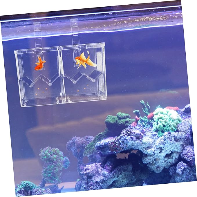 SUPVOX Fish Breeding Box Double Layer Isolation Hatchery for Aquariums Plastic Fish Breeding Case Divider for Fry