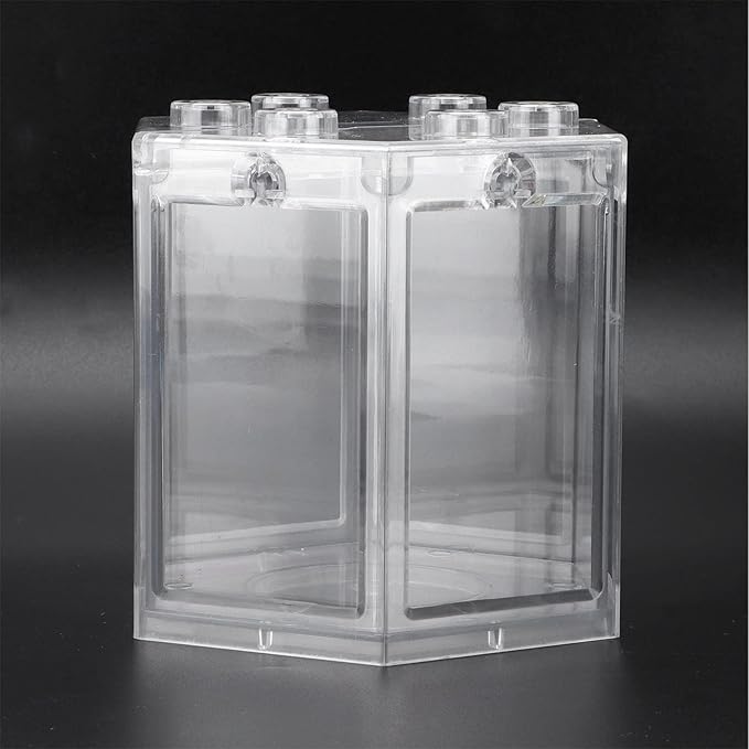 Small Gold Fish Tank, Betta Aquarium Mini Tank for Office Decoration (Transparent)