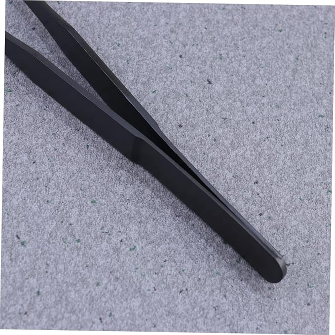 FRCOLOR 6pcs Aquatic Plant Tweezers Lengthened Stainless Steel Tongs for Fish Tank Plants Black Straight Curved Tweezers Resistant Tools for Precise Planting