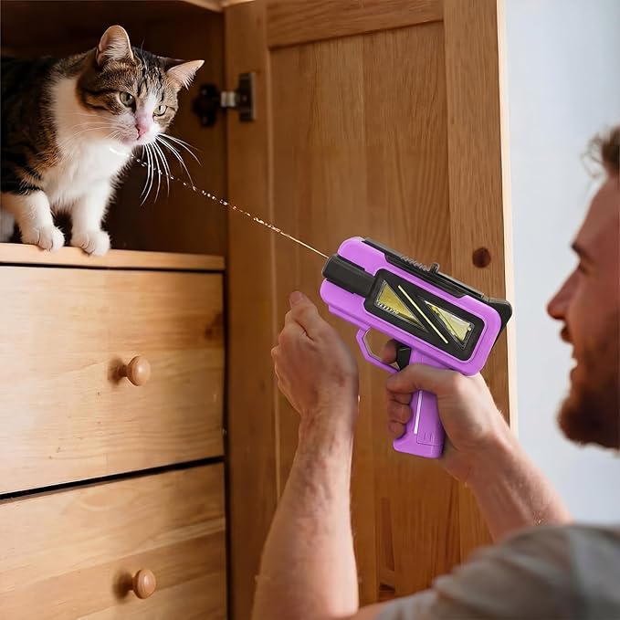 Geelin 2 Pcs Squirt Spray for Cats Dogs Cute Purple Training Squirt for Cats Deterrent Water Spray Pistols for Dogs Pets Training