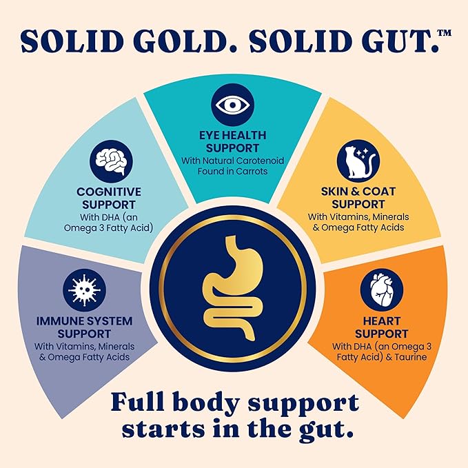 Solid Gold Lickable Cat Treats - Limited Ingredient Chicken SeaMeal™ Squeezable Healthy Cat Treats for Indoor Cats - Snack & Topper Squeeze Ups for Cats w/Seaweed for Gut & Immune Support - 3oz/30ct