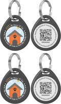 2 Pack Personalized Cat Tags,QR Code Pet ID Tags with Online Profile systerm,Editable Any Names and Phone numbles,2*Black,S