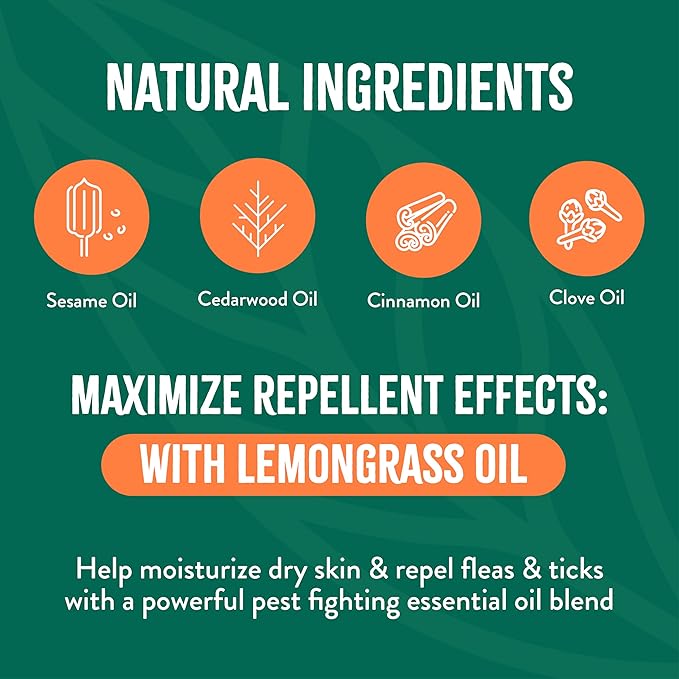 TropiClean Natural Flea & Tick Max Strength Shampoo & Bedding Spray Bundle, Dog Shampoo, Flea & Tick Treatment Protects & Repels - Made in USA