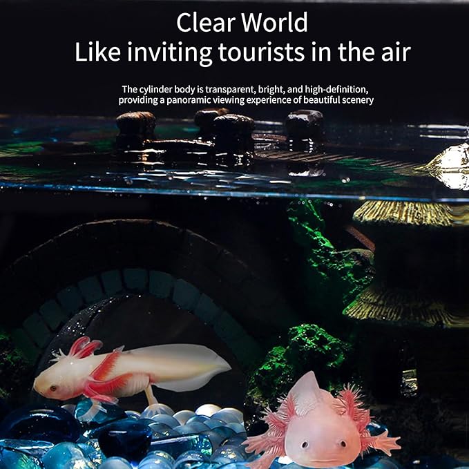 Transparent Acrylic Fish Tanks Large Capacity Aquarium for for Axolotls, Newts Clear Acrylic Aquarium Tanks, 36*25*15.5cm, as the pic show