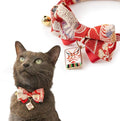 Necoichi Kabuki Charm Bow Tie Cat Collar (Red)