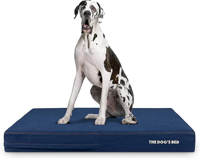 The Dog’s Bed Orthopedic Memory Foam Dog Bed Mattress, Oxford Fabric, Real Blue Denim, XXL, 6-Inch