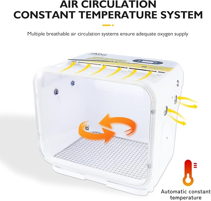 Small Full Featured Brooder/Portable Intensive Care Unit for Warming Parrot or Sick and Injured Birds,Baby Bird Incubator,Parrot Cage with Heating,Comes with Car Power Cord