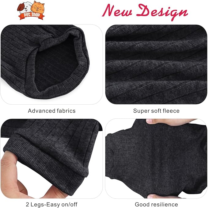 Idepet Sphynx Hairless Cats Sweater Shirt Kitten Soft Puppy Clothes Pullover Cute Cat Pajamas Jumpsuit Cotton Apparel Pet Winter Turtleneck for Cats and Teacup Chihuahua Small Dogs(Black,S)