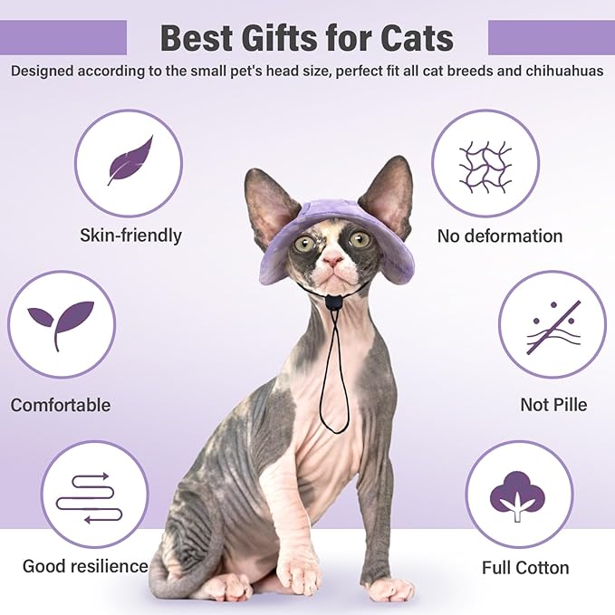 DENTRUN Cat Cowboy Hats with Ear Holes - Mini Sombrero Kitten & Chihuahua Hats for Tiny Pets - Fun Birthday Party Costume & Decorations