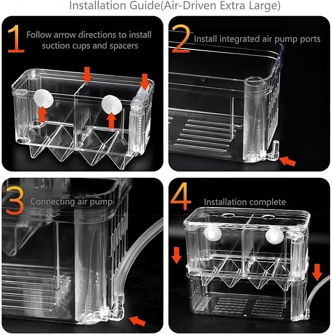 Aquarium Fish Breeder Box Hatchery Incubator,Multi-Functional Acrylic Breeder Isolation Box Hatching Incubator Box for Fish Fry Shrimp Little Turtle Betta Fish