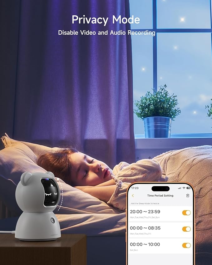 2.5K Camera for Home Security, Non-Subscription AI Human/Pet/Crying Detection, 4MP Dog/Cat/Pet Camera Indoor with Phone App, Pan Tilt 2.4G WiFi Indoor Cameras, IR Night Vision, Full Duplex 2-Way Audio