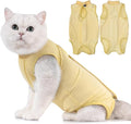 Avont Cat Recovery Suit - Kitten Onesie for Cats After Surgery, Cone of Shame Alternative Surgical Spay Suit for Female Cat, Post-Surgery or Skin Diseases Protection -Yellow(S)