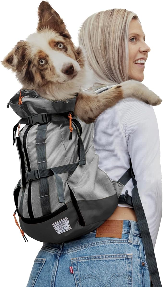 K9 Sport Sack Urban 3 - Large, Concrete - Ideal for Dogs with 20-22” Back Length - Dual-Use, Backpack-Style Carrier + Everyday Pack