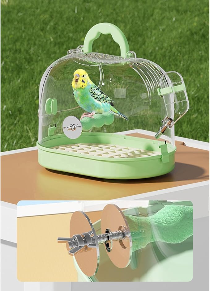 Portable Clear Bird Parrots Transport Cage Window Ventilated Carriers Bag Breathable Bird Carriers Travel Bag