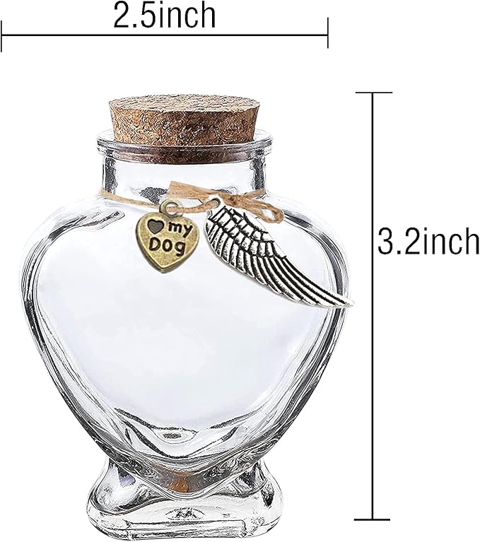 Fight Club memorial bottle for pet hair，Pet fur memorial fur keepsake，dog cat keepsake fur, pet memorial urn (dog*2)