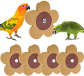 4 Pieces Bird Chew Toy, Natural Parrot Cork Foraging Training Toys for Relieve Boredom & Anxiety, Parrot Rotating Cork Chew Toy for Macaws, Conures, Budgies, Finches, Cockatiel