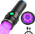 395nm Black Light Flashlight with Filter, High Power Rechargeable UV Flashlight, Bright Black Light for Pet Urine Detection, Bed Bug Detector, Outdoor Jade Exploration & Jade Identification
