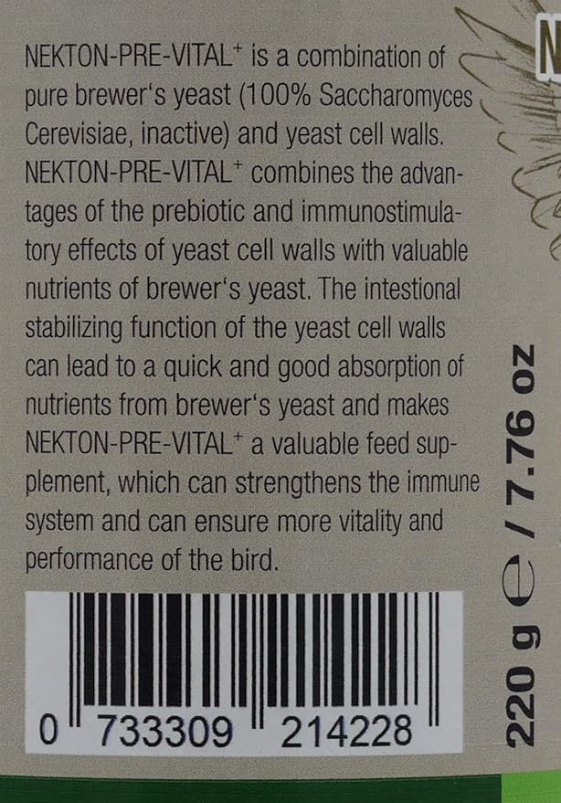 Nekton Pre Vital+ Prebiotic Bird Supplement 220gm / 7.76oz