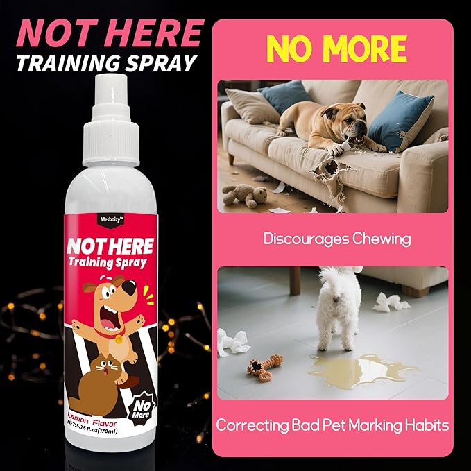 Dog Pee Spray Set, Includes Here Potty & Not Here Training Spray, Potty Training Spray for Dogs, Helps Dogs Develop Proper Potty Habitss (5.75 fl oz Each)