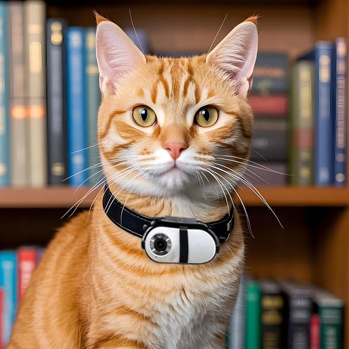 Mini Pet Camera With Adjustable Collar, Hd 360° Mount Action Camera For Dogs And Cats, Includes Otg Adapter And Usb Cable For Indoor/Outdoor Use