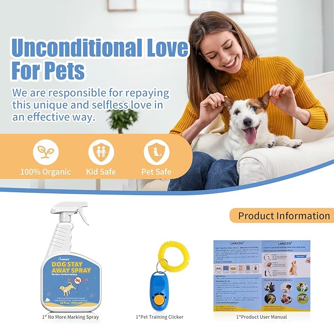 32 Oz Dog Behavior Correction Spray | Training Aid Spray for Dogs - Dog Not Here Pee