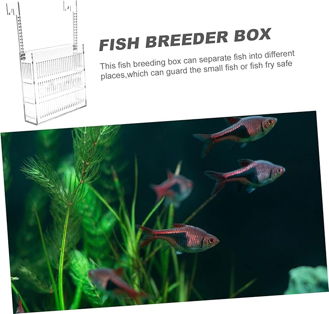 SUPVOX Fish Breeding Box for Aquarium Portable Isolation Tank with Hanging Hook for Betta and Shrimp Breeding Easy Installation Observation Lightweight Design