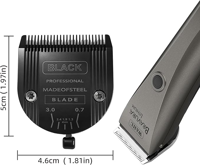 5-in-1 Ceramic Adjustable Dog Grooming Replacement Blades Compatible with Wahl Animal Clippers: Arco, Bravura, Chromado, Creativa, Figura, Motion