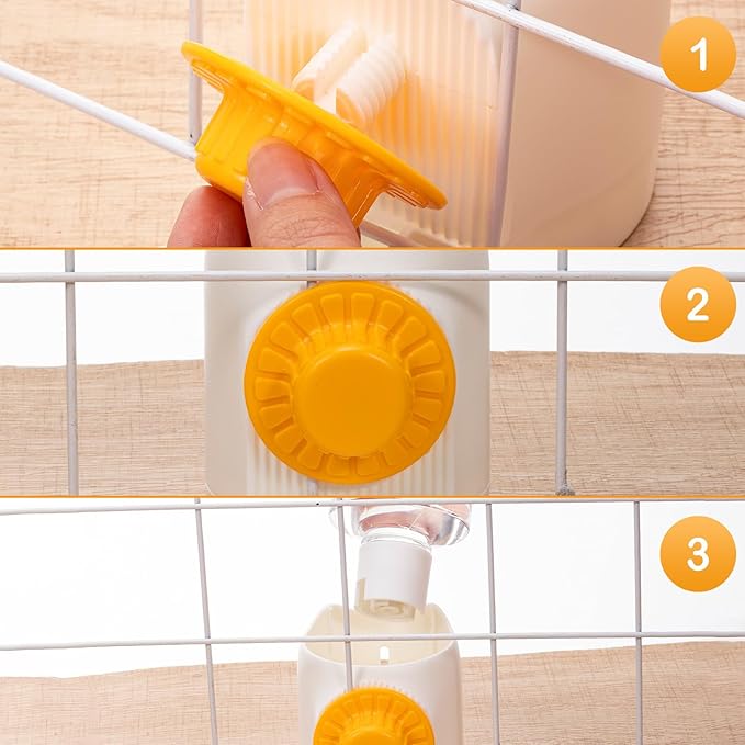 4 Pcs No Mess Small Bird Feeder Parakeet Water Dispenser Set Automatic Clear Parakeet Feeder Acrylic Watered Cage Accessories for Canary Budgie Lovebirds Finches(White)