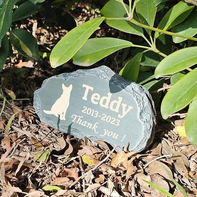 Personalized Cat Memorial Stones, Mountain Shape Garden Memorial Stone for Cat, Cat Headstone, Cat Tombstone, Pet Grave Marker for Cat, Pet Memorial Plaque Outdoor