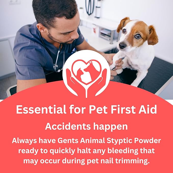 G.B.S Styptic Powder for Dogs, Cats, and Birds (1 oz) - Fast-Acting Blood Stop Powder for Pets & Animals - Quick Stop Bleeding Powder for Nail Clipping, Cuts & Grooming