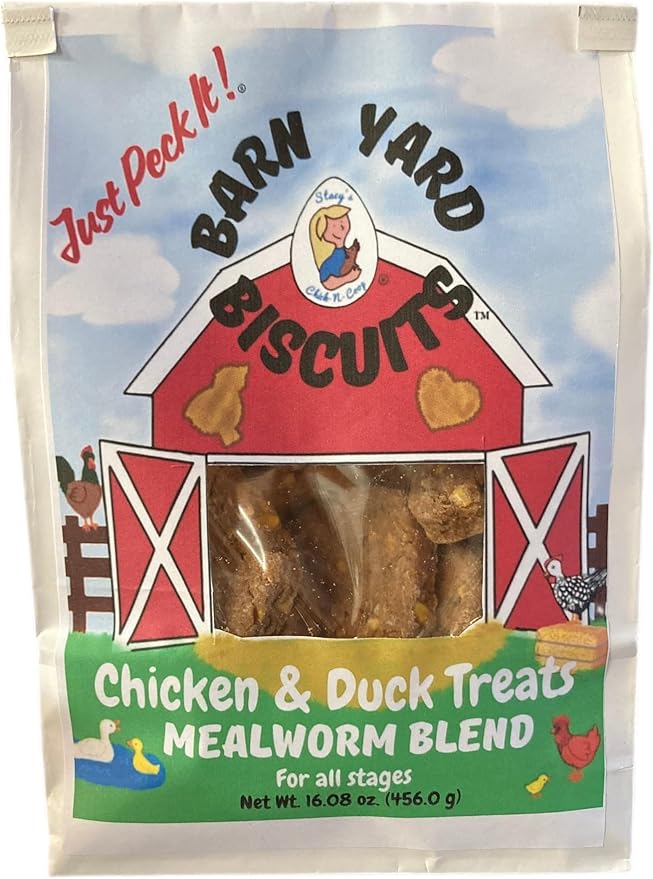 Stacy's Chick-N-Coop Barn Yard Biscuits - Chicken & Duck Treats - Treats for Chickens, Ducks, Turkeys, Quail, Guinea hens