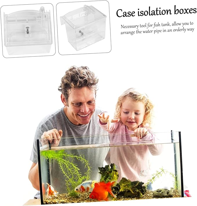 1pc Fish Tank Breeding Hatchery House Incubator Pneumatic Isolation Box for Aquarium Hanging Fish Breeder Box for Shrimp and Turtles Design for Observation