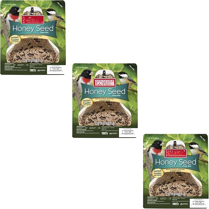 KayteeHoney Bird Seed Treat Bell Size 1 lb (Pack of 3)