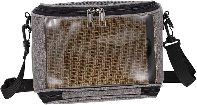 Parrot Carrier Bag with Crossbody Strap, Large Capacity Portable Bird Carrying Pouch for Outdoor Travel, Small Pet Birds Container in Gray