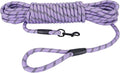 Long Dog Leash for Training 15Ft-Reflective Nylon Rope with Swivel Hook-Recall Agility Lead for Large Small Medium Dogs Outside Walking Hiking-Purple Diam 1/2"