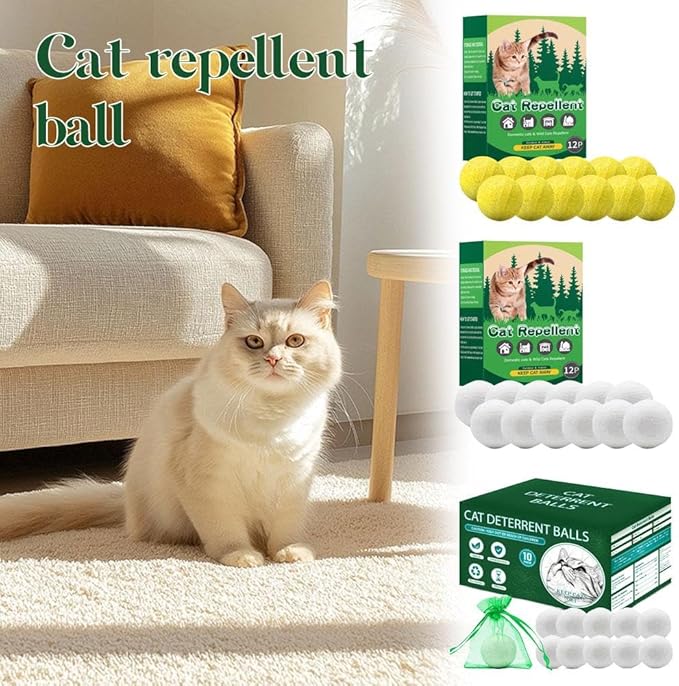 10/12 Pack Dog Deterrent, Cat Repellent Spray, Safe and Effective Formula, for Indoor Outdoor Use, Protects Gardens Furniture from Scratching Digging, Pet and Plant Friendly. (White 12pcs)