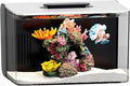 2.5 Gallon Fish Tank Small Aquarium Starter Kit with Hidden Filtration, 3 Color Light, Self Cleaning Nano Tank for Betta, Shrimp, Guppy, Angelfish