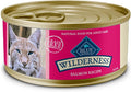Blue Buffalo Wilderness Natural High-Protein Grain-Free Wet Food for Adult Cats, Salmon Paté, 5.5-oz. Cans, 24 Count