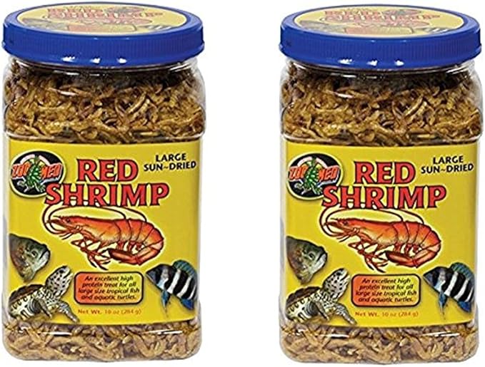 Zoo Med (2 Pack) Large Sun-Dried Red Shrimp 10oz Each