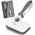 Comotech 3PCS Cat Grooming Supplies,Cat Brush & Nail Clipper/Trimmer & Flea Comb for Shedding Indoor Cats Dogs and Small Animals - Meet All Your Pet's Daily Grooming Needs - All in One Set (Grey)
