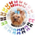 Puppy Dogs Hair Barrettes Bows with Rubber Bands,Hair Accessories Bow Pet Grooming Cute Pet Small Hair Bowkno