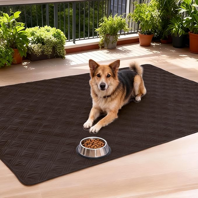 hyha Waterproof Dog Blanket, Reversible Pet Bed Blanket, Soft Sofa Couch Cover for Dogs Washable, Waterproof Pet Couch Covers for Sofa Puppy Cats Furniture Protector(52"x82", Chocolate/Dark Grey)
