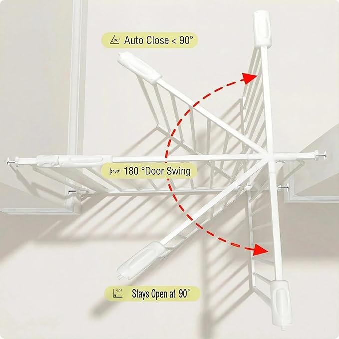 Extra Wide 67-71.5 Inch Baby Gates for Stairs, Doorways - No Drilling, Pressure Mounted Pet Gates for Kids and Dogs
