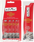 Fussie Cat Premium Tuna with Salmon in Goat Milk Puree, lickable cat Treats, 0.5oz Pouch Pack of 4