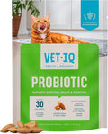 VetIQ Cat Probiotics Supplement – Probiotic, Prebiotic & Postbiotic for Cats, Digestive & Gut Health Support, Constipation & Diarrhea Relief, Chicken Flavored, 3.7 oz
