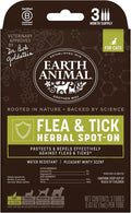 Earth Animal Apothecary Natural Flea & Tick - Herbal Spot-On for Cats - 3 Applications (3 Month Supply)